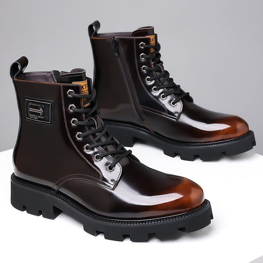 Patan Herren Martin Boots aus Echtleder  – Britischer Stil für den Herbst